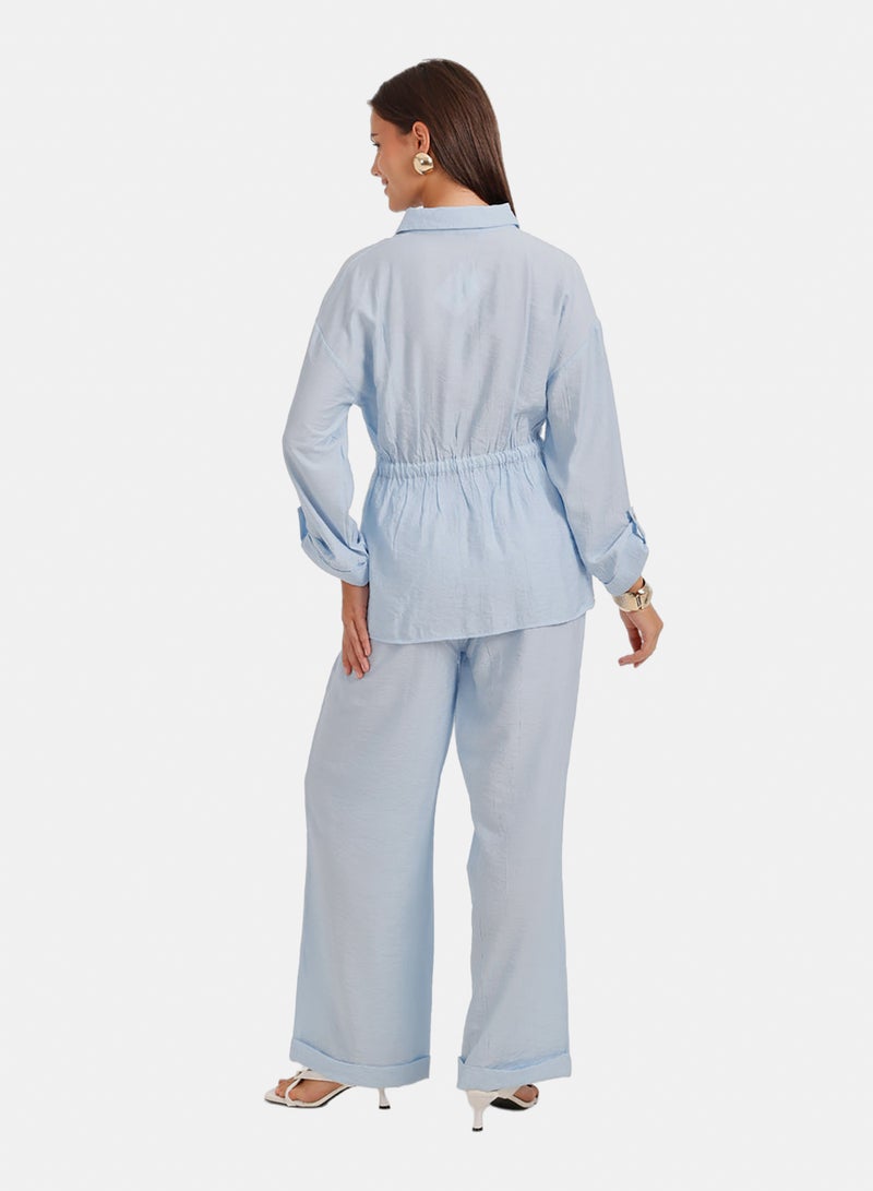 Carina Textured Drawstring Beach Set - Image 4