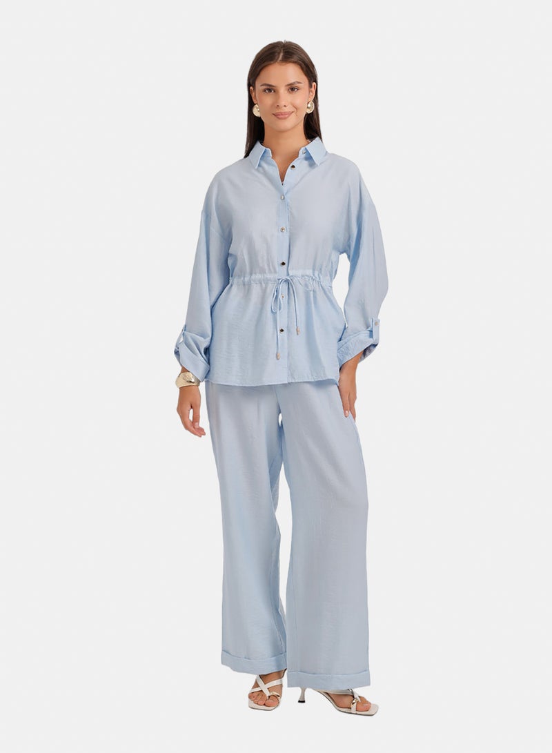 Carina Textured Drawstring Beach Set - Image 1