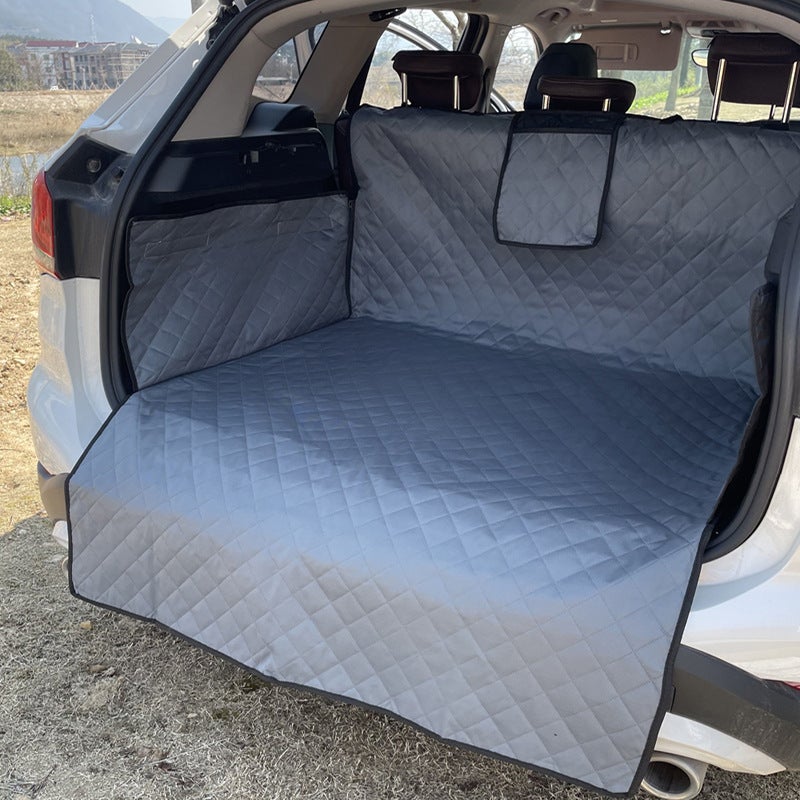 SUV Car Boot Protective Pad: Gray Oxford Cloth, Waterproof & Easy To Clean - Pet-Friendly Design, Secure Snug Fit for SUV Pet Owners, Family Road Trips & Daily Errands - Image 5