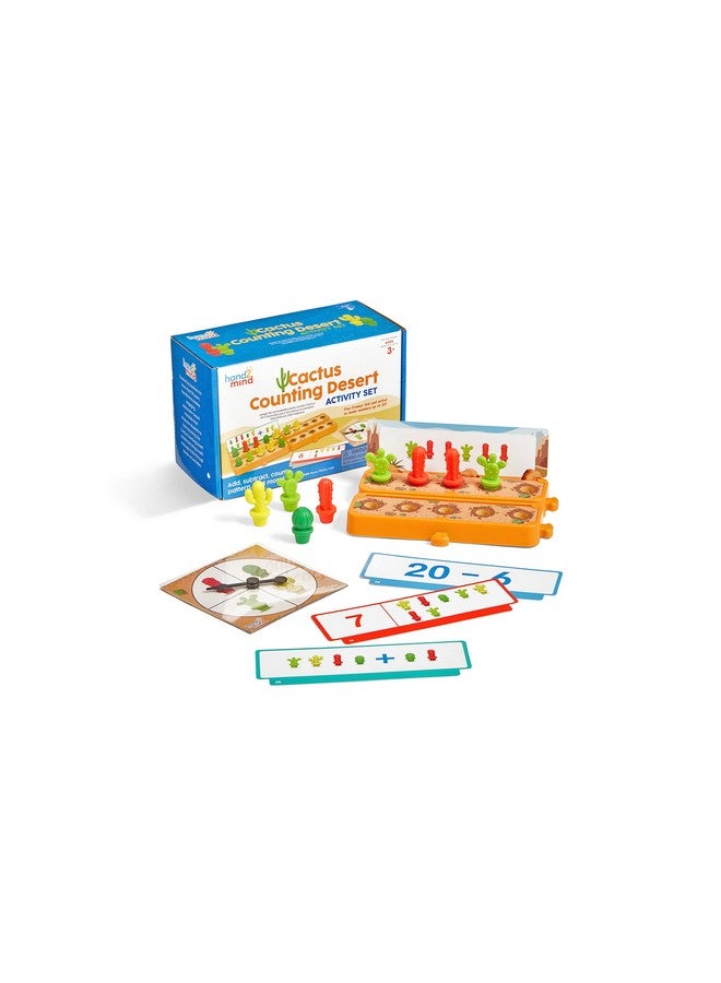 hand2mind hand2mind Cactus Counting Desert Math Activity Set, Ten Frame Math Manipulatives, Color Counters for Kids Math, Montessori Math Materials, Math Games for Kindergarten, Addition and Subtraction Games - Image 1