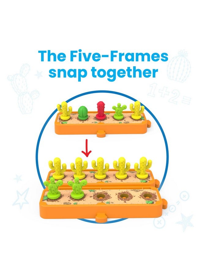 hand2mind hand2mind Cactus Counting Desert Math Activity Set, Ten Frame Math Manipulatives, Color Counters for Kids Math, Montessori Math Materials, Math Games for Kindergarten, Addition and Subtraction Games - Image 3