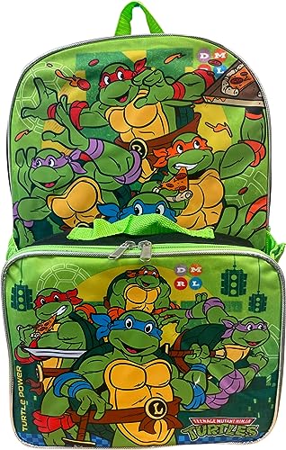 Ruz Group Kid's Licensed 16 Inch Backpack With Removable Lunch Box Set (Ninja Turtles) - Image 1