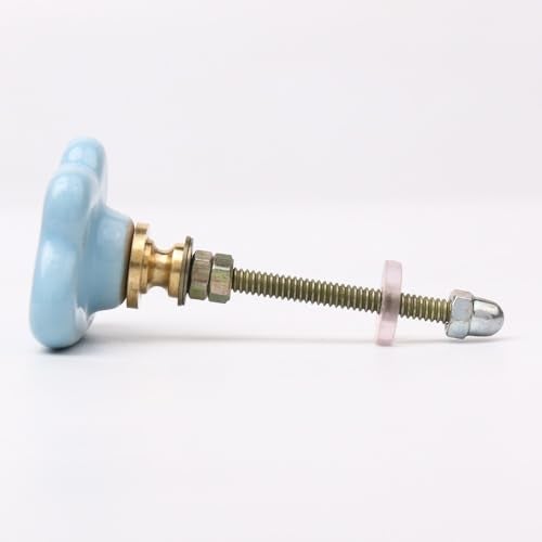 Indian-Shelf IndianShelf 1 Piece Sky Blue Ceramic Fancy Drawer Knobs for Door Cabinet Wardrobe Dresser Furniture Kitchen Cabinet Cupboard Cloud Kids knobs Laundry Room Knob Pulls - Image 2