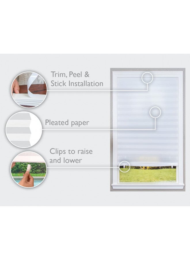 Redi Shade Redi Shade No Tools Original Light Filtering Pleated Paper Shade White, 36 in x 72 in, 6 Pack  - Image 3