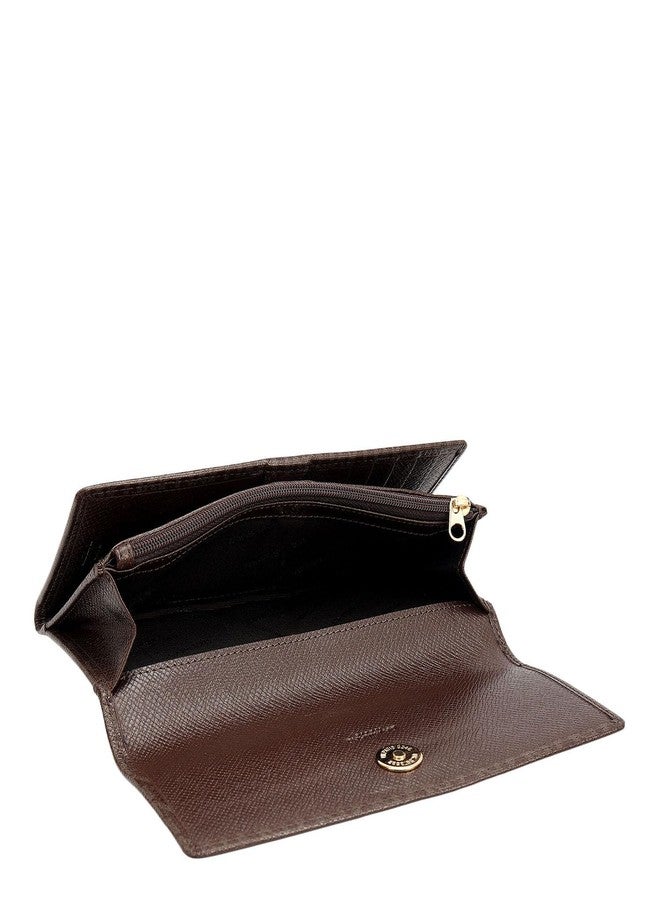 Da Milano Premium Leather Wallet for Women | Multi Compartment Travel Wallet - Brown (10127C) - Image 4