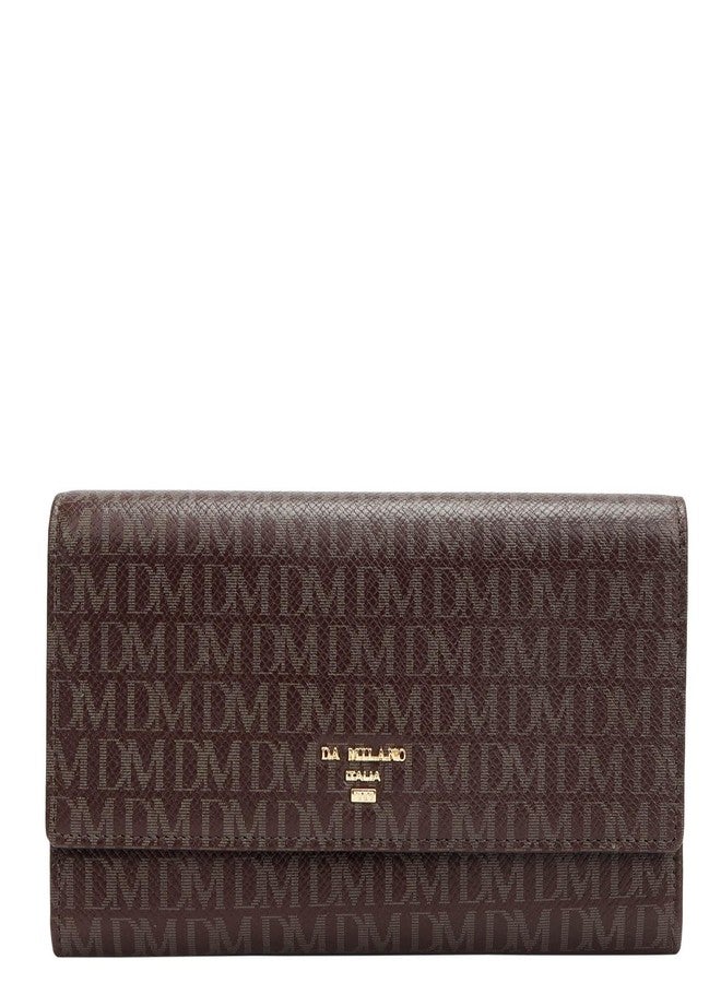 Da Milano Premium Leather Wallet for Women | Multi Compartment Travel Wallet - Brown (10127C) - Image 1