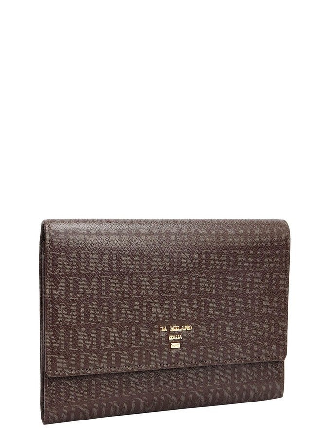 Da Milano Premium Leather Wallet for Women | Multi Compartment Travel Wallet - Brown (10127C) - Image 2