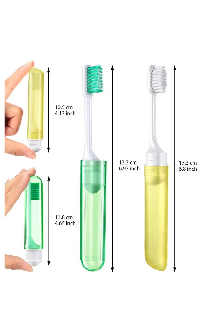 6 PCS Travel Toothbrush, Mini Travel Toothbrush Kit, Portable Soft Travel Toothbrushes, Folding Toothbrush Comes with a Toothbrush Box for Travel, Camping, School, Home, Business Trip (Multicolor) - Image 5