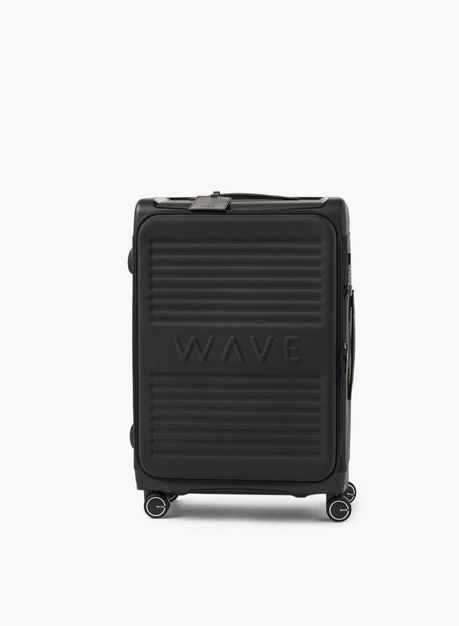 Wave Textured Softcase Luggage Trolley With Retractable Handle - 24 Inches Check-In Bag - Image 2