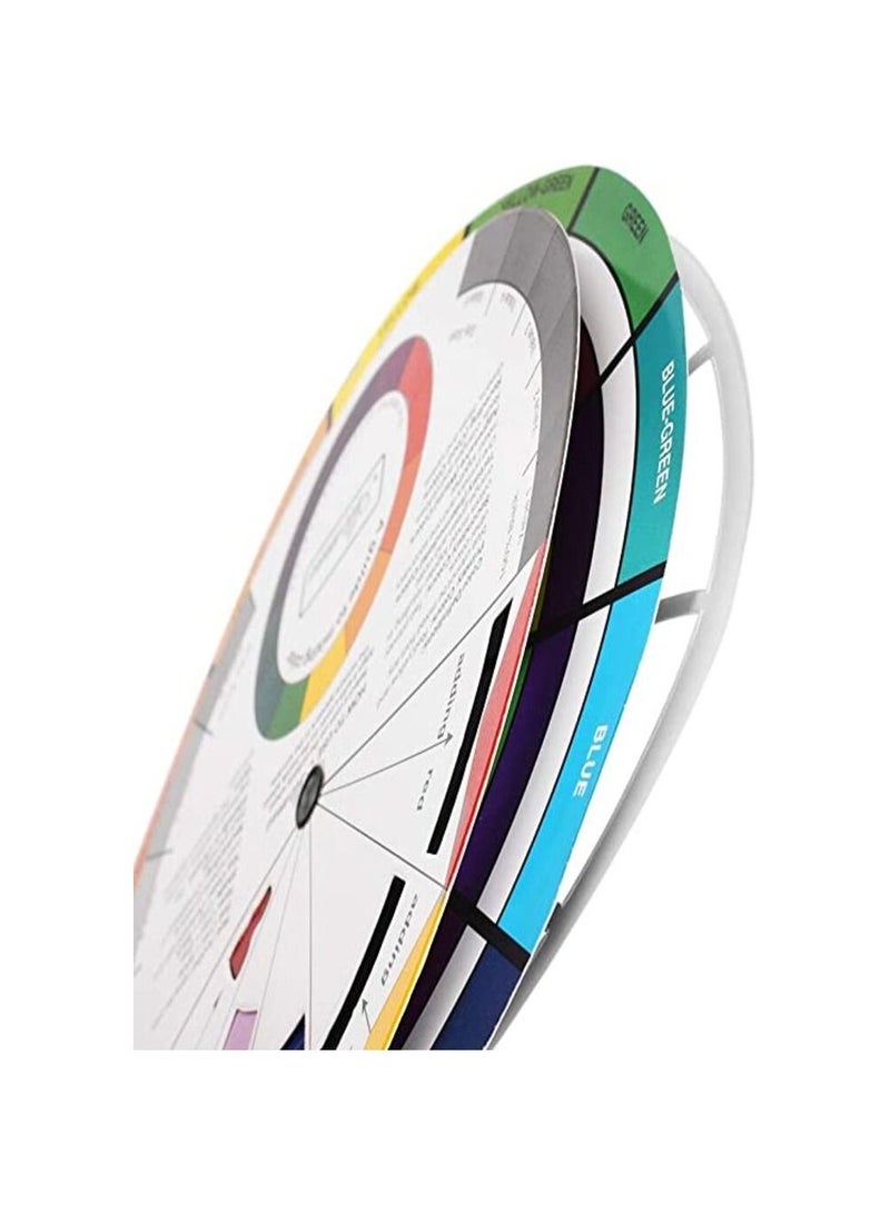 عجلة ملونة إبداعية ، دليل تعليم لمزج الطلاء، أداة تعليمية لفئة الرسم البياني لمزج المكياج والألوان المختلطة (23.5 سم) - Image 5