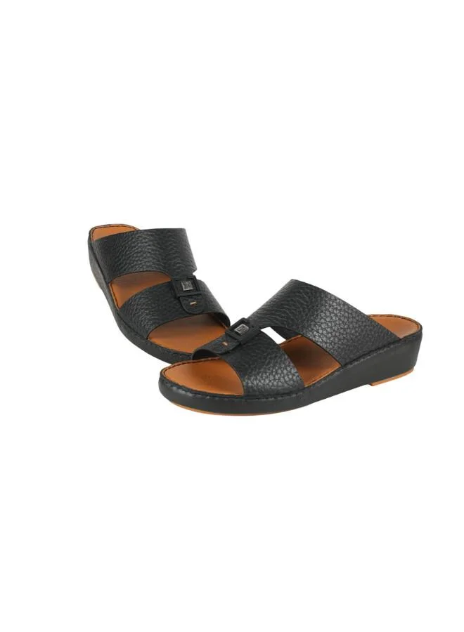 barjeel uno 008-3897 Barjeel Uno Mens Arabic Sandals BSP1-63 Black