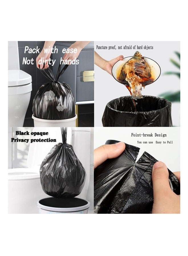 Black Thickened Garbage Bag With Handle, Trash Can, Bathroom, Bedroom, Office, Kitchen. 200 Small Garbage Bags - Image 3