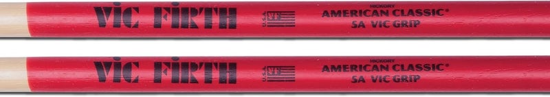 Vic Firth عصا الطبول فيك فيرث الأمريكية الكلاسيكية 5AVG مع قبضة فيك - خشب الهكوري، تشطيب طبيعي - Image 4