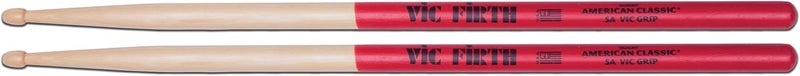 Vic Firth عصا الطبول فيك فيرث الأمريكية الكلاسيكية 5AVG مع قبضة فيك - خشب الهكوري، تشطيب طبيعي - Image 3