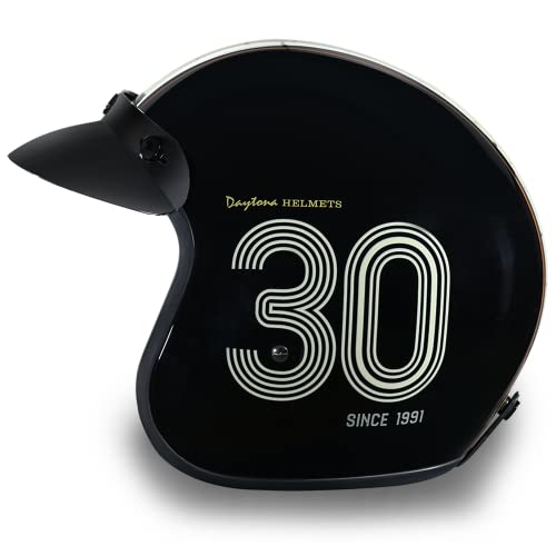 Daytona Helmets 3/4 Shell Open Face Motorcycle Helmet - DOT Approved, Lightweight & Comfortable, Vintage Design for Scooter, Cruiser & Street Bikes - Adjustable Fit, Enhanced Ventilation & Clear Visor - Image 5