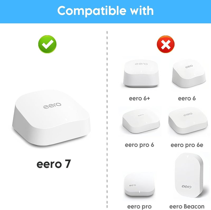 XLTTYWL مجموعة تركيب الحائط من XLTTYWL® لموجه شبكة Wi-Fi 7 من eero 7، أبيض، 1 قطعة | تناسب جهاز eero 7 وموجه وموسع Wi-Fi 7، إدارة كابلات مخفية، تصميم موفر للمساحة، تركيب آمن على الحائط - Image 4
