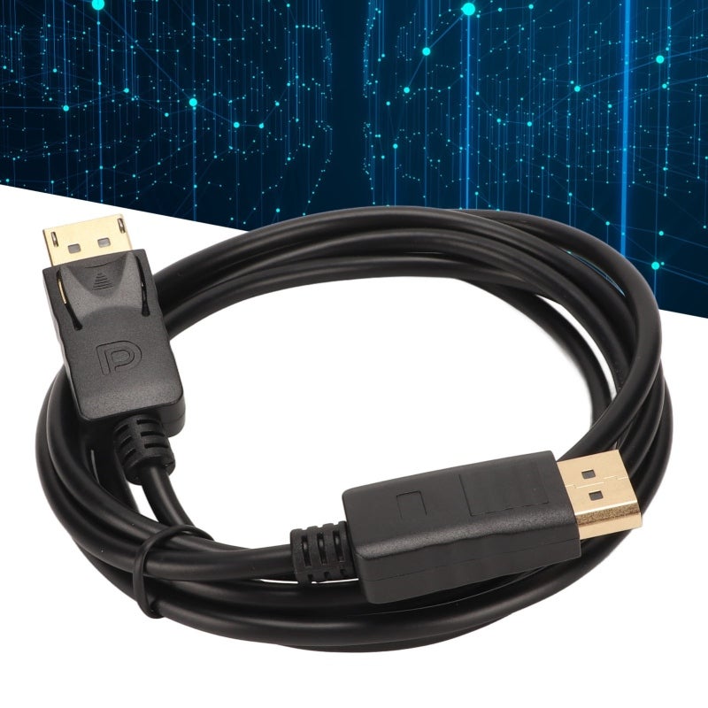 4K DisplayPort Cable 24K Gold Plated Connectors Anti-Interference DP to DP Cord - 5 Layer Shielding Flexible PU Wire for Monitor TV Projector VR Headset - Image 2