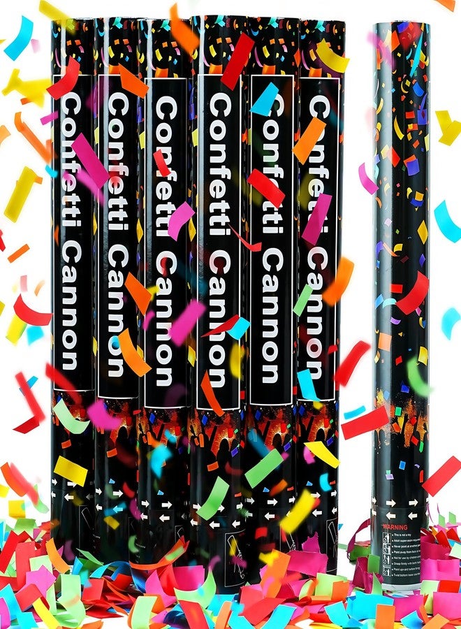 OceanWings 16in Biodegradable Confetti Poppers,Confetti Cannons Bulk with Colorful Confettis Design for Ceremony Party Favor Supplies,Birthday Holiday,Halloween Thanksgiving,Christmas,New Year's Eve(2Pack) - Image 1