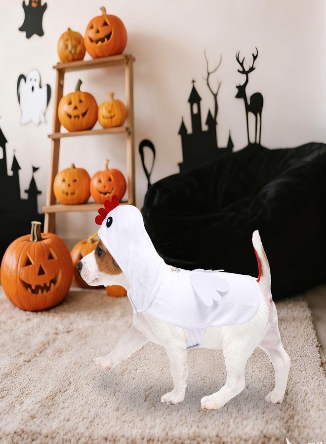 Nydotd Dog Halloween Chicken Costume Dog Hoodie Cosplay Sweatshirt for Small Medium Large Pet Thanksgiving Animal Clothes for French Bulldog Boston Terrier - Image 5