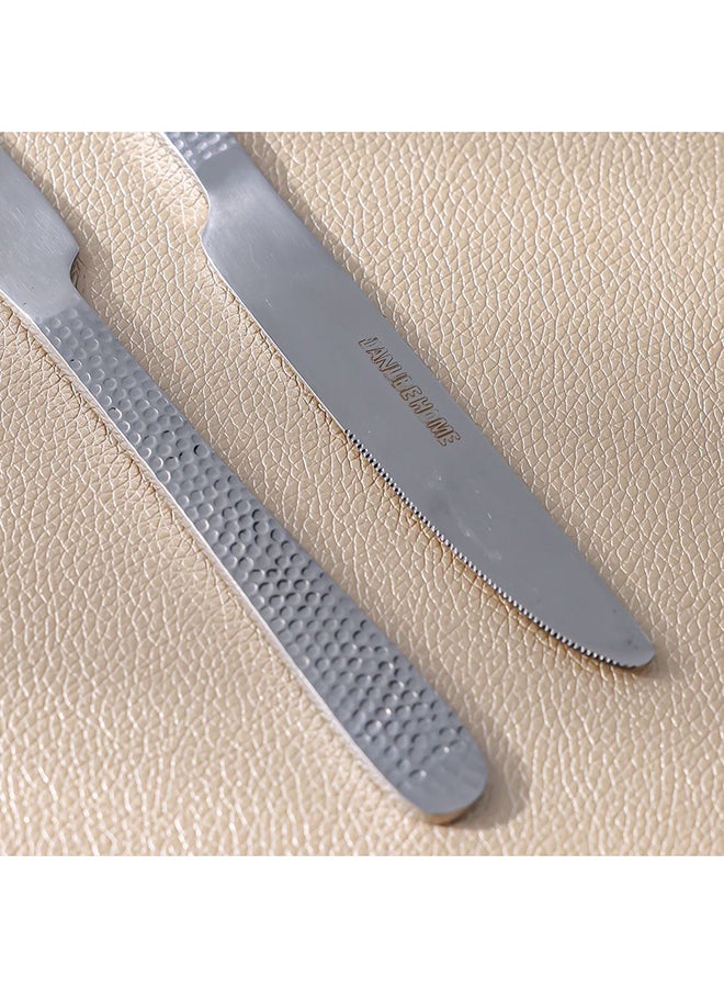 DANUBE HOME Sitello Hammered 2-Piece Dinner Knife Set – Premium Stainless Steel Knives with Elegant Hammered Design, Durable Flatware for Cutting, Dining, Restaurants & Home Use 21.5x1.8Cm Silver - Image 2