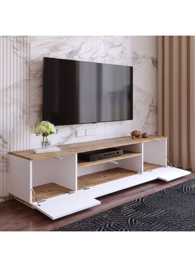 Joints TV Unit Engineered Wood White 180x40x30 - Image 2
