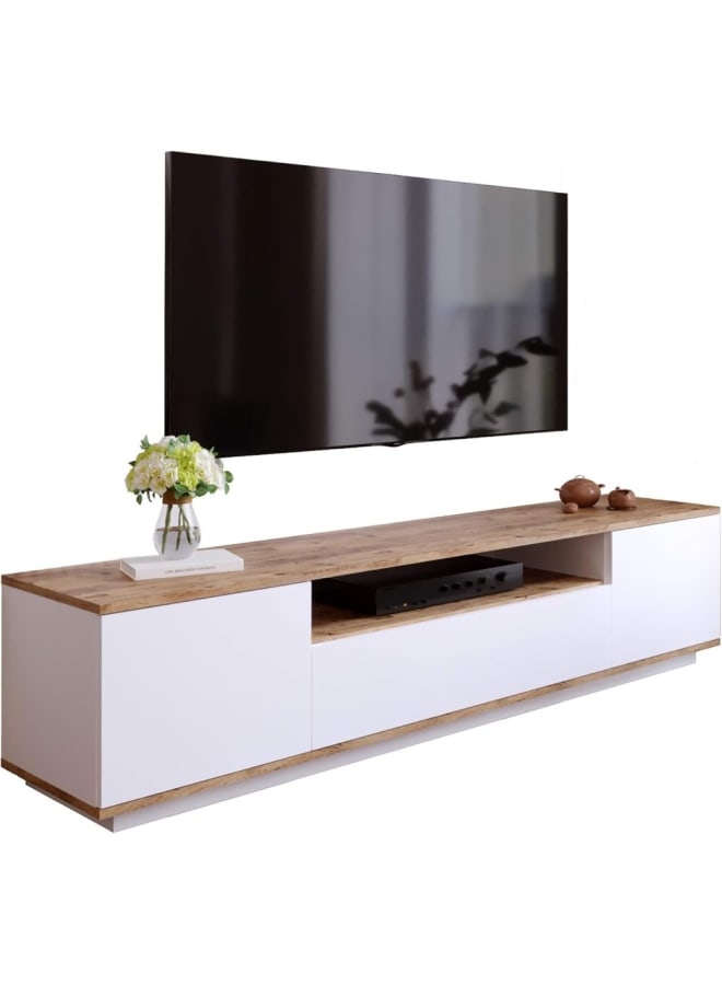 Joints TV Unit Engineered Wood White 180x40x30 - Image 3