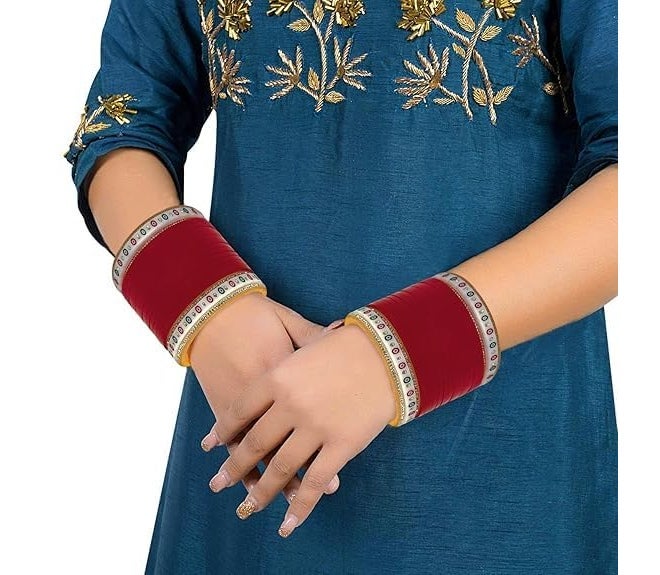 BANGLESKART طقم أساور بريندال بونجابية للنساء - Image 2