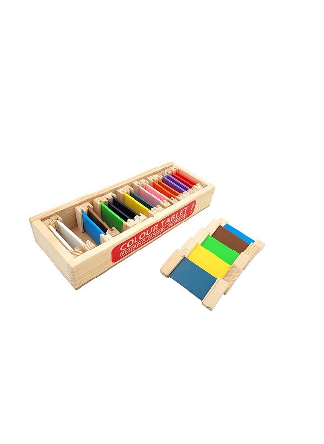 Little Genius Little Genius Montessori Color Tablets - 11 Pairs | Wooden Color Matching and Sorting Game for Preschoolers | Educational Toy for Visual Discrimination 