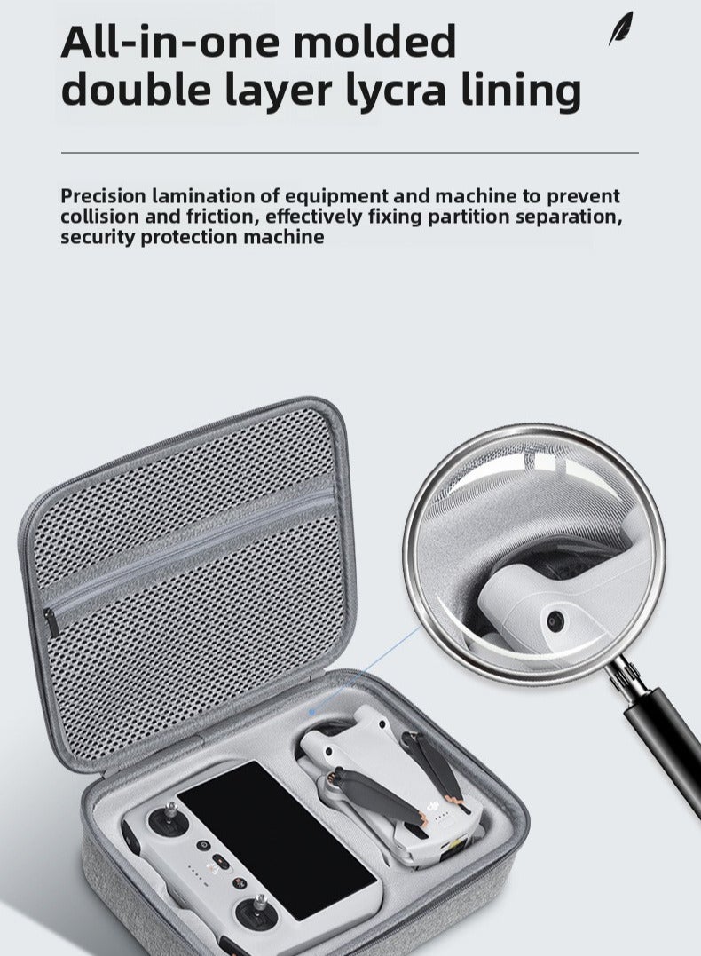 DJI Mini 3 Pro and Mini 3 Drone Storage Case, Portable Carrying Box with Custom 1:1 Molded Slots, Shockproof, Waterproof, IPX5 Dustproof Accessories Box for DJI Mini 3 Series - Image 4