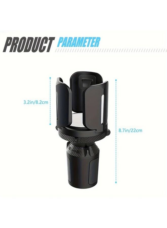 Adjustable Car Cup Holder Base Expandable Grip Durable Plastic Beverage Coffee Snack Storage - Image 2