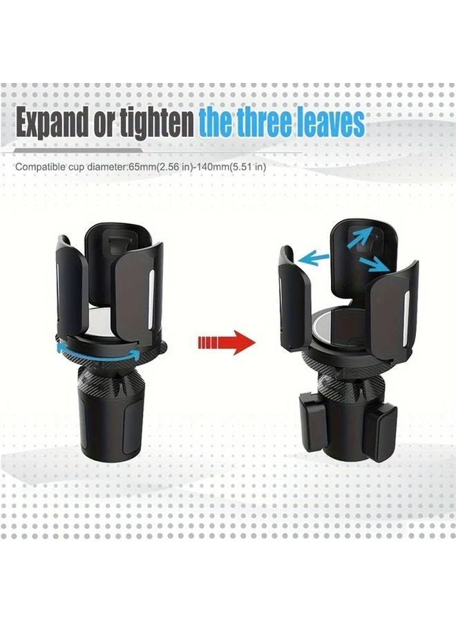 Adjustable Car Cup Holder Base Expandable Grip Durable Plastic Beverage Coffee Snack Storage - Image 3