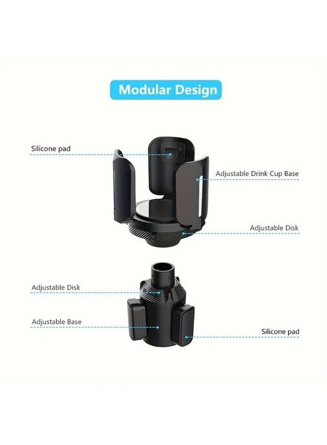 Adjustable Car Cup Holder Base Expandable Grip Durable Plastic Beverage Coffee Snack Storage - Image 5