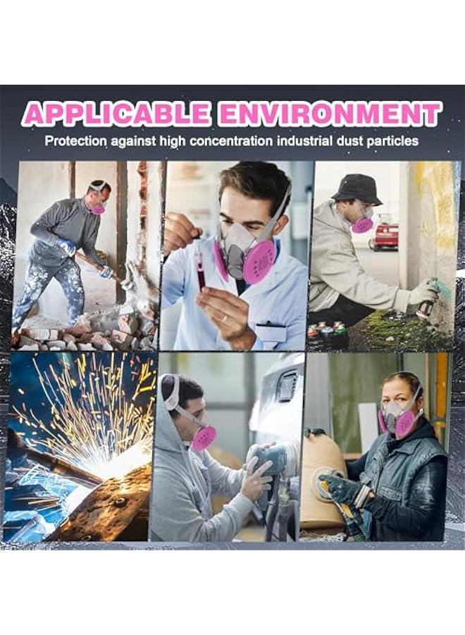 Arabest 2 Set Half/Full Face Gas Respirator Mask, Gas Masks with Activated Carbon Filter Against Gases,Dust,Organic Vapor  - Image 4
