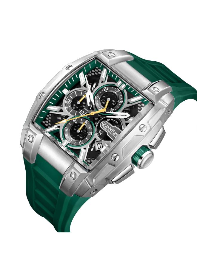 Quantum Men's Silicone Chronograph Watch HNG1161.375 - 43 mm - Image 2