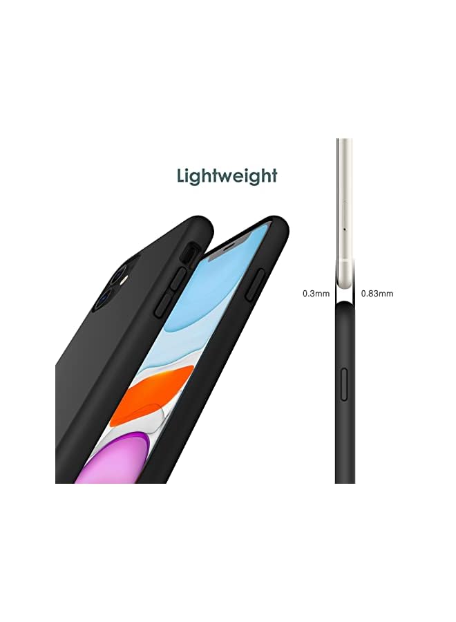 Jetech Silicone Case For Iphone 11 (2019) 6.1-Inch, Silky-Soft Touch Full-Body Protective Case, Shockproof Cover With Microfiber Lining (Black) - Image 3