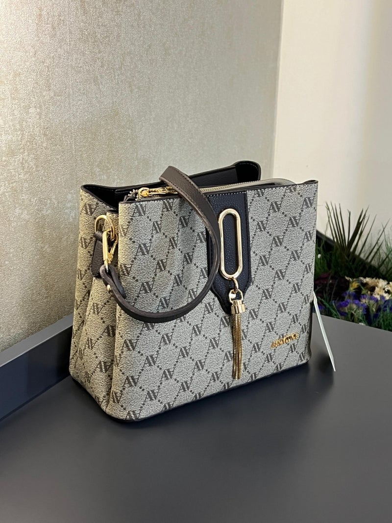 Armine ARM.361.VZN Special Color Konbin Leather Ladies Handbag Designed as Hand and Shoulder Bag  - Image 5