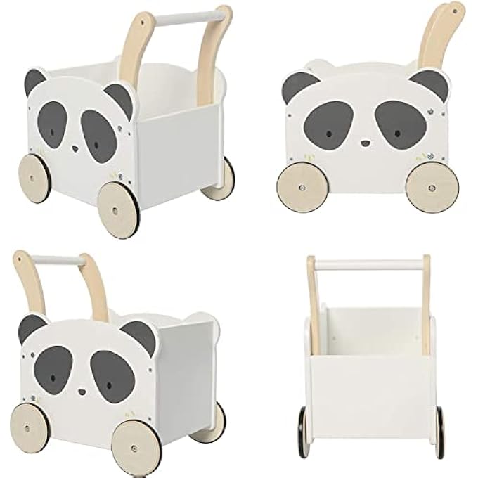 BABY STROLLER FIREWOOD, BABY PANDA DRIVING AID WITH STORAGE SPACE FOR 1-3 YEARS , WALK-FREE/CAR/TODDLER SPUSH & PULL TOYS/TOYS/STROLLER/ACTIVITY BABY WALKER - Image 3