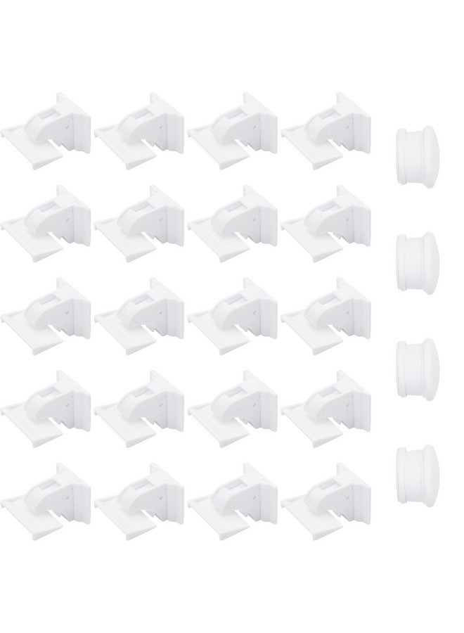 MATANA 20 Pack Magnetic Cabinet Locks Baby Proofing (20 Locks + 4 Keys) Adhesive Easy Installation, No Drilling Child Proof Cabinet Locks Magnetic Drawer Locks - Image 1