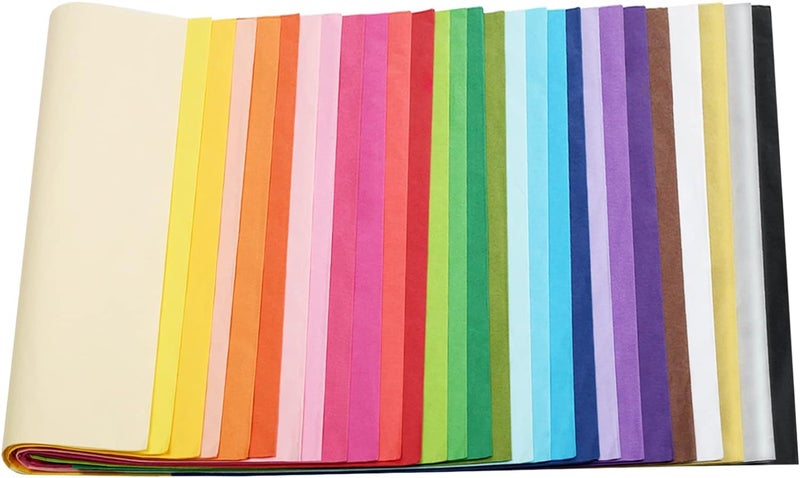 Simetufy 84 Sheets 20 x 26 Tissue Paper for Gift Bags Rainbow Colorful Tissue Paper for Crafts  Art Projects