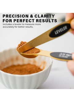 SPARK IT HOME Magnetic Measuring Spoons Set, Dual Sided Measuring Scoops with Leveler, Set of 8  - Image 3