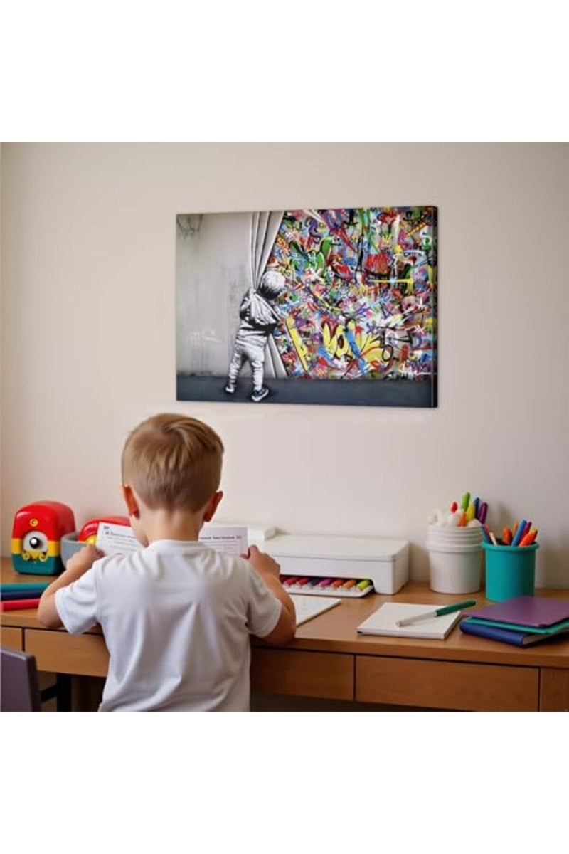 Mistyefly Banksy Colorful Canvas Wall Art - Image 3