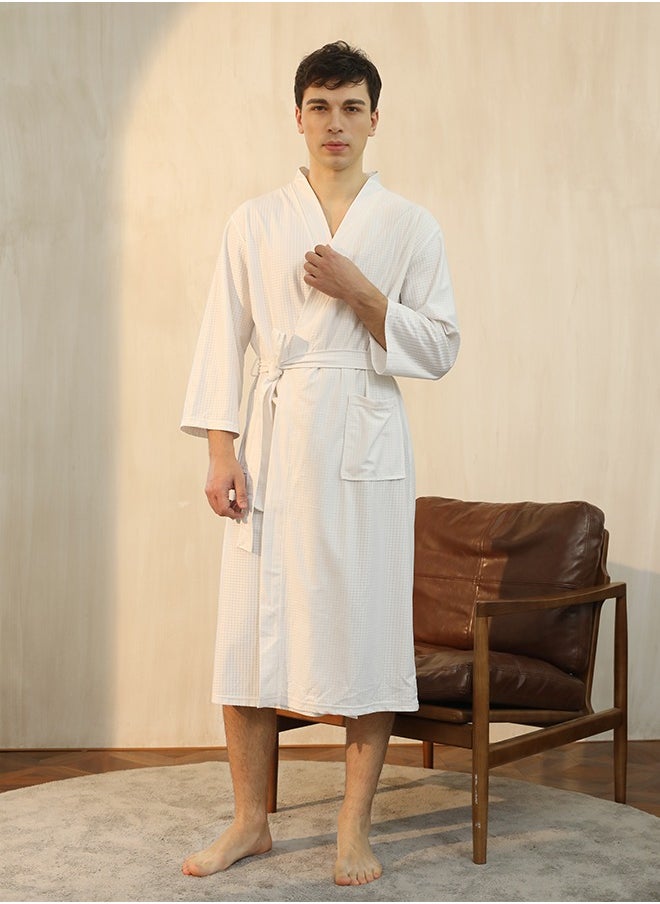 Bukela Bath Robe Kit for Couple Couple Bath Robe Bath Robe Kit Bathrobes for men and women Waffle Knit Lightweight Kimono Spa & Bath Robes for Couple - Quick Dry - Soft, Size: XL  - Image 3