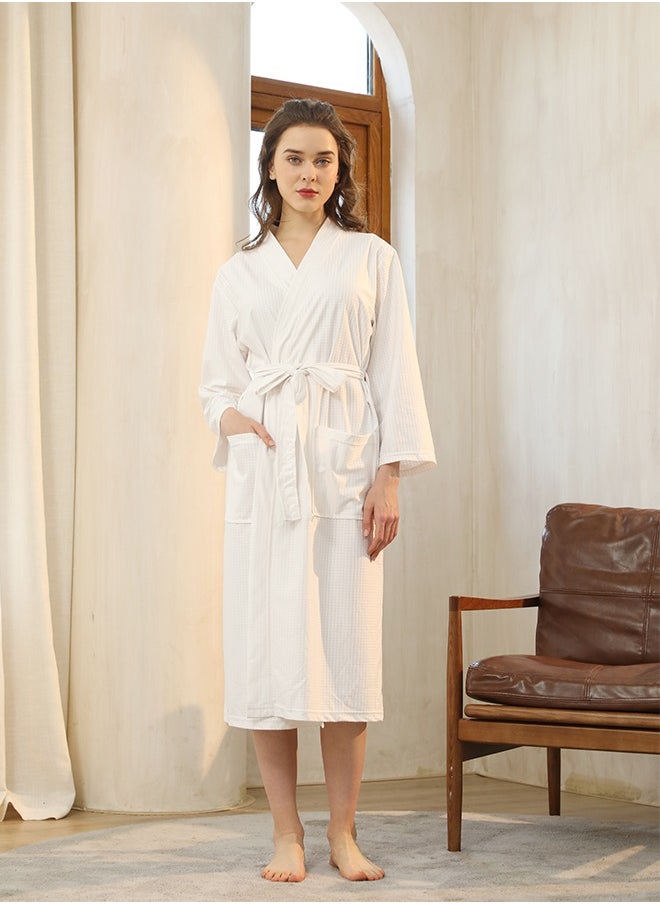 Bukela Bath Robe Kit for Couple Couple Bath Robe Bath Robe Kit Bathrobes for men and women Waffle Knit Lightweight Kimono Spa & Bath Robes for Couple - Quick Dry - Soft, Size: XL  - Image 4