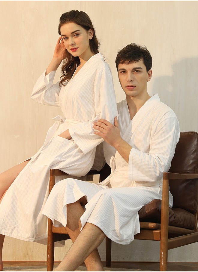 Bukela Bath Robe Kit for Couple Couple Bath Robe Bath Robe Kit Bathrobes for men and women Waffle Knit Lightweight Kimono Spa & Bath Robes for Couple - Quick Dry - Soft, Size: XL  - Image 2