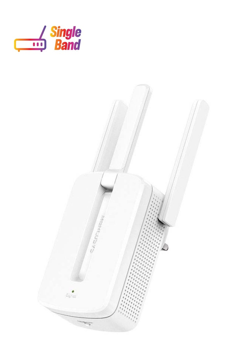 ميركوسيس موسع نطاق واي فاي MW300RE من ميركسيس بسرعة 300 ميجابت في الثانية، و3 هوائيات خارجية لتوفير تغطيةٍ أفضل ومكرر ومقوي ويعمل مع أي جهاز راوتر واي فاي وسهلُ الإعدادِ . - Image 1