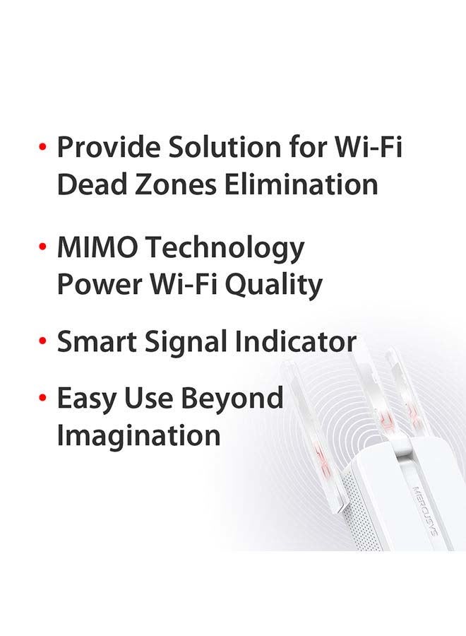 ميركوسيس موسع نطاق واي فاي MW300RE من ميركسيس بسرعة 300 ميجابت في الثانية، و3 هوائيات خارجية لتوفير تغطيةٍ أفضل ومكرر ومقوي ويعمل مع أي جهاز راوتر واي فاي وسهلُ الإعدادِ . - Image 5