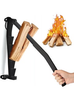 Taimi Wall Mounted Wood Splitter With Double Handle Design Portable Firewood Splitter For Indoor and Outdoor Use Efficient and Safe 41X42X15Cm Black  - Image 1