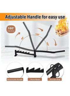 Taimi Wall Mounted Wood Splitter With Double Handle Design Portable Firewood Splitter For Indoor and Outdoor Use Efficient and Safe 41X42X15Cm Black  - Image 4