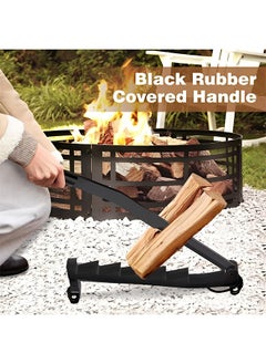 Taimi Wall Mounted Wood Splitter With Double Handle Design Portable Firewood Splitter For Indoor and Outdoor Use Efficient and Safe 41X42X15Cm Black  - Image 5