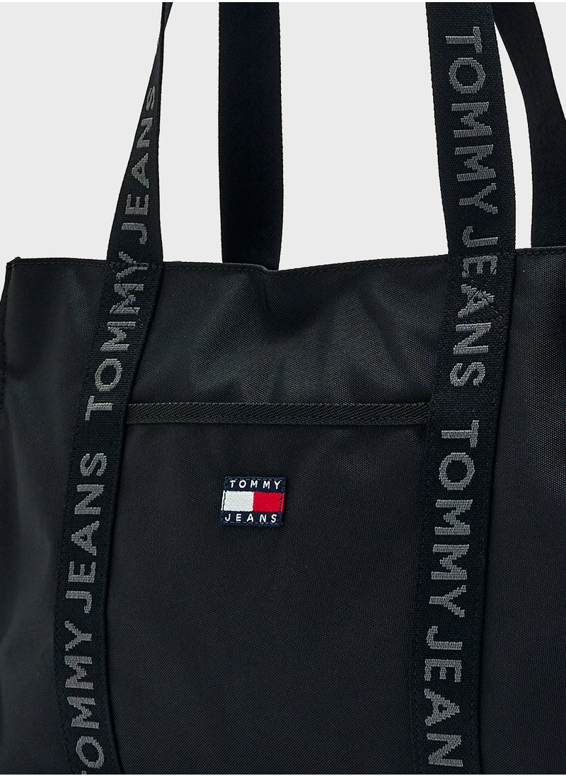تومي جينز Logo Detail Zip Over Tote